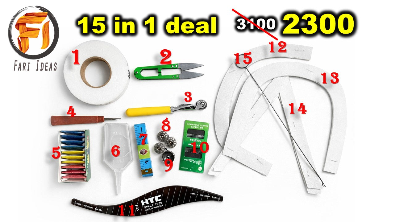 15-in-1 Tailoring Tools Mega Deal - Save Rs 800
