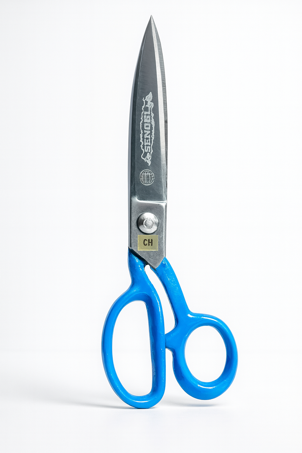 Tailor’s Fabric Cutting 10' Scissors – Heavy Duty Dressmaking Shears with Blue Handle for Sewing & Crafting