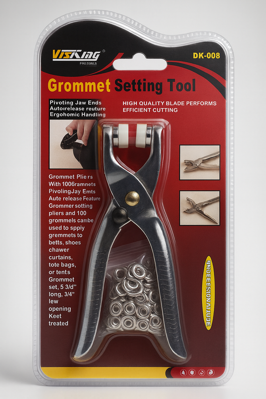 Grommet Setting Tool with 100 Grommets