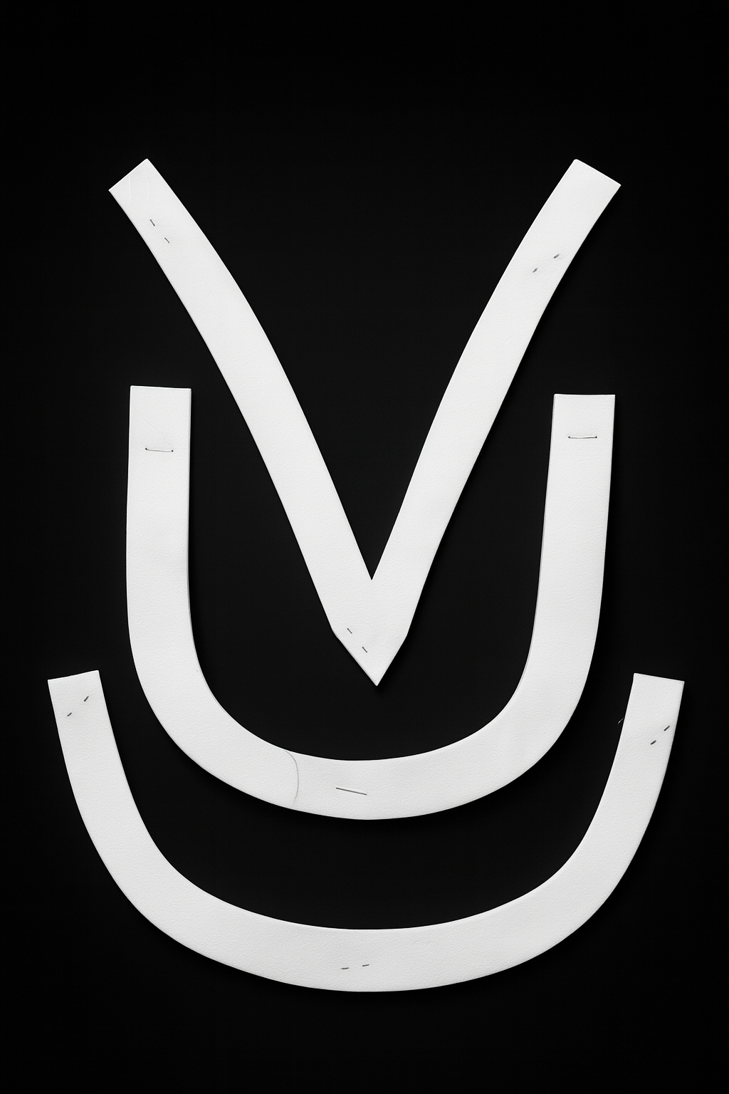 Pre-Cut Neck Designs Pack – 30pcs (3 Shapes, 10 Each) for Dressmaking, Kurti & Suit Stitching