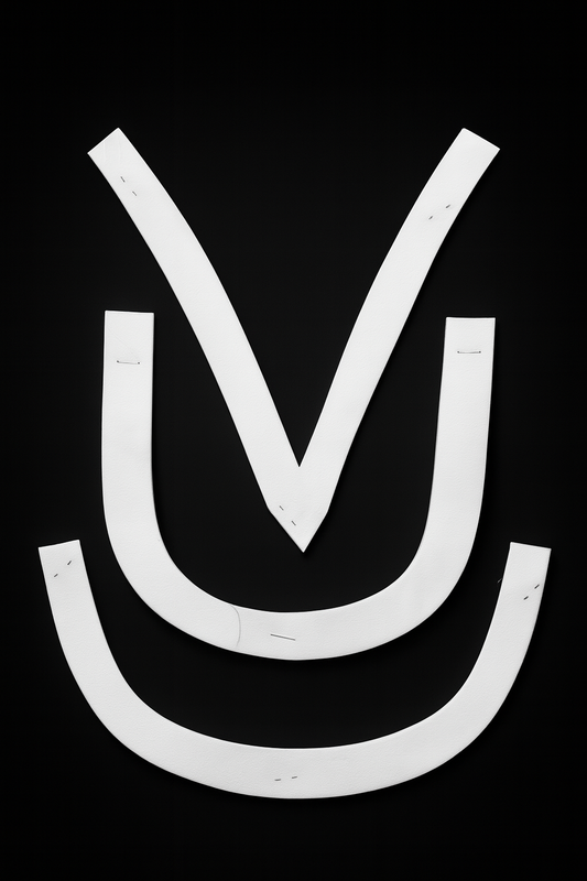 Pre-Cut Neck Designs Pack – 30pcs (3 Shapes, 10 Each) for Dressmaking, Kurti & Suit Stitching