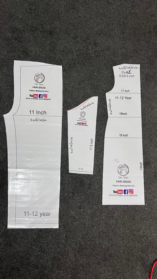 Kids Shirt & Trouser Pattern – 11 to 12 Years