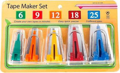 Bias Tape Maker Set 6mm 12mm 18mm 25mm