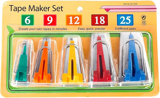 Bias Tape Maker Set 6mm 12mm 18mm 25mm