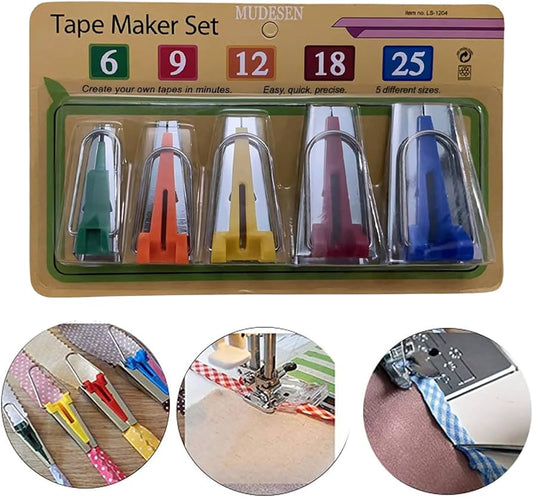 Bias Tape Maker Set 6mm 12mm 18mm 25mm