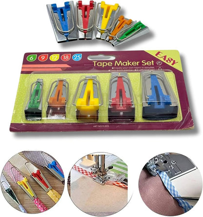 Bias Tape Maker Set 6mm 12mm 18mm 25mm